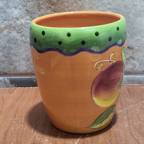 Laurie Gates Market Garden Vegetable Coffee Tea Mug Orange Cup - Picture 4 of 11